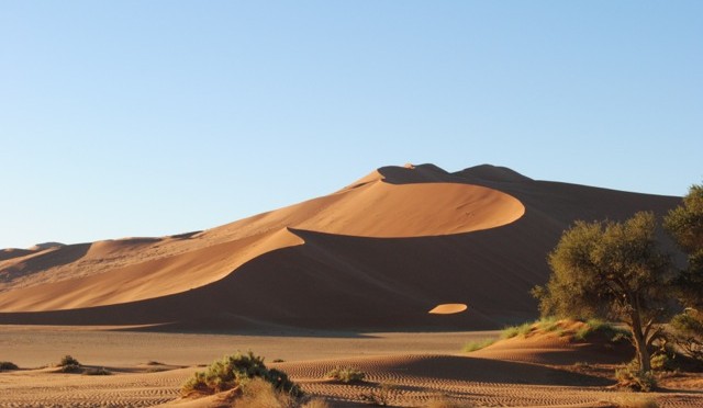 Scrambling Up the Sand Dunes at Sossusvlei