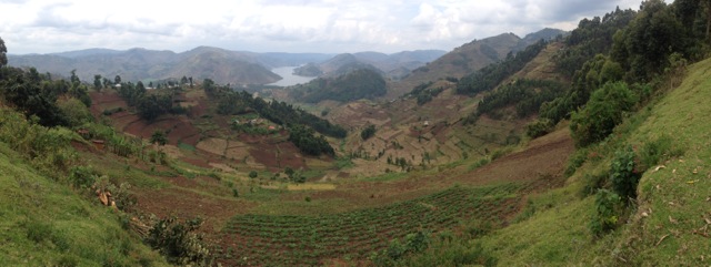 Panorama of Uganda countryside