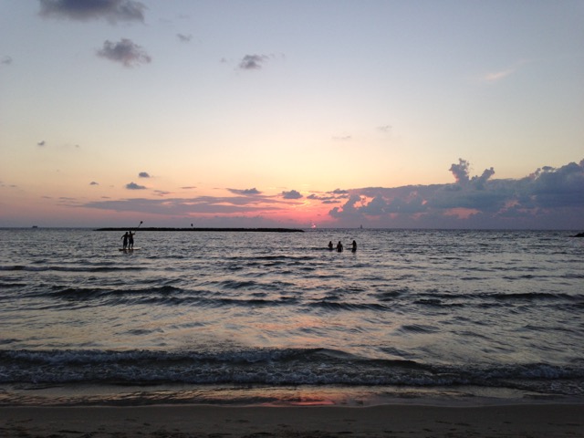 sunset over the Mediterranean Sea, Tel Aviv, Israel - www.nonbillablehours.com